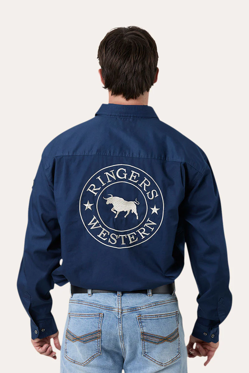 Hung Up Mens Full Button Work Shirt - Image 5