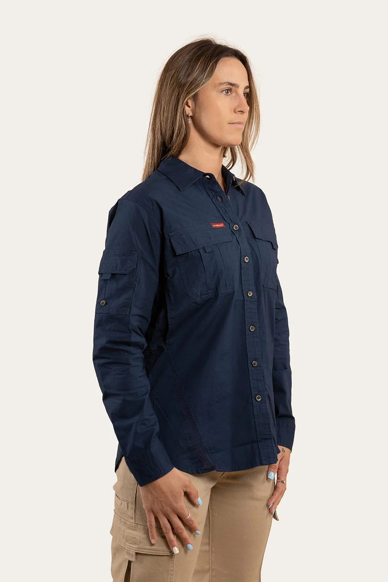 Rosebery Womens Rip Stop Full Button Work Shirt - Image 4