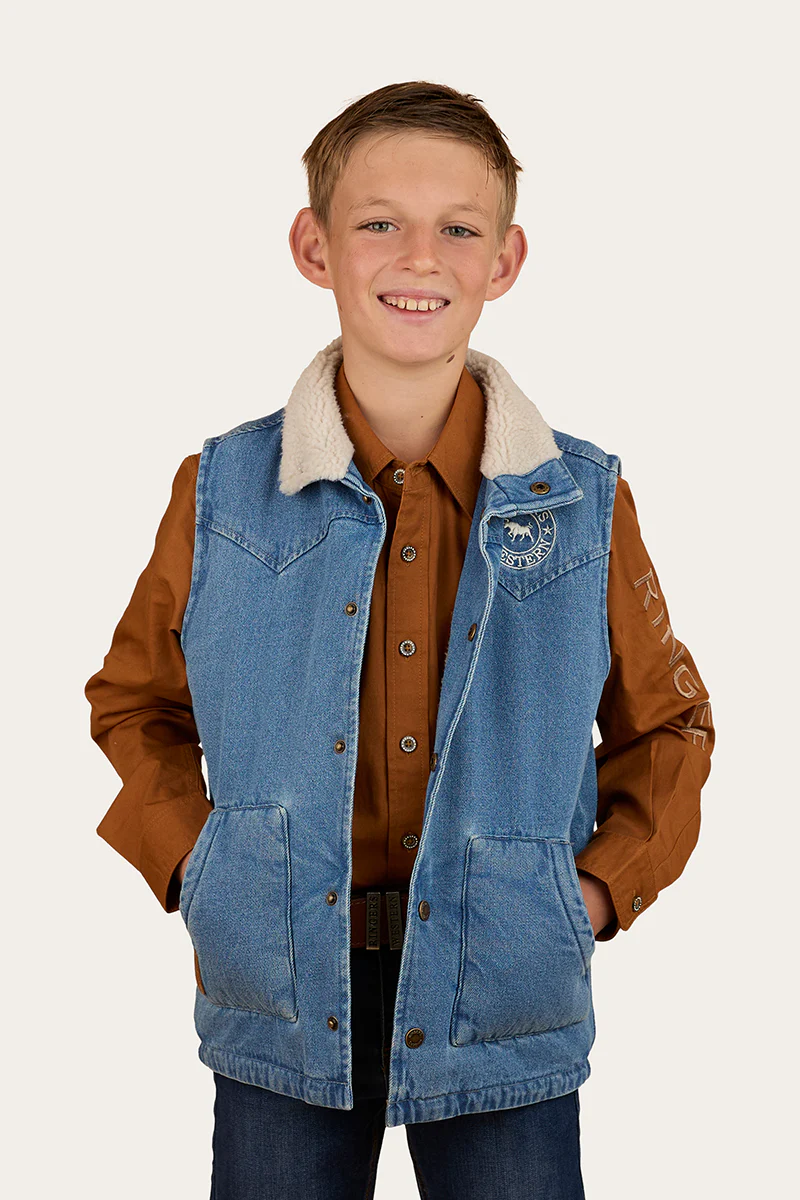 Ruby Denim Sherpa Vest - Image 3