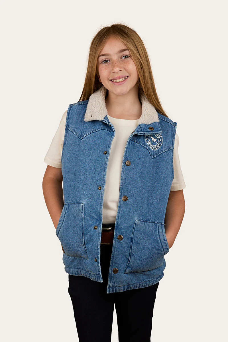 Ruby Denim Sherpa Vest - Image 6